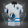 NBA Dallas Mavericks Gray Blue Jersey Polo Shirt ath-pol-0807