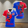 NBA Detroit Pistons Red Blue Mascot Scratch Polo Shirt ath-pol-0807