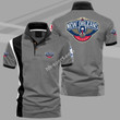 NBA New Orleans Pelicans Gray Navy Polo Shirt ath-pol-0807