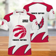 NBA Toronto Raptors White Red Polo Shirt ath-pol-0807