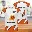 NBA Phoenix Suns White Orange Polo Shirt ath-pol-0807
