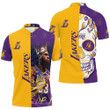 NBA Los Angeles Lakers Purple Golden Lebron James King Skull Polo Shirt ath-pol-0807