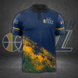 NBA Utah Jazz Blue All Over Print Polo Shirt ath-pol-0807