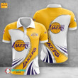 NBA Los Angeles Lakers Golden White Polo Shirt V6 ath-pol-0807