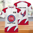 NBA Detroit Pistons White Red Polo Shirt ath-pol-0807