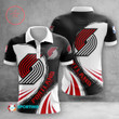 NBA Portland Trail Blazers White Black Polo Shirt V13 ath-pol-0807