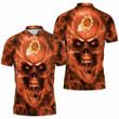 NBA Phoenix Suns Orange Smoke Skull Polo Shirt ath-pol-0807