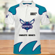 NBA Charlotte Hornets White Teal Polo Shirt ath-pol-0807