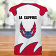 NBA Los Angeles Clippers White Red Polo Shirt ath-pol-0807