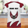 NBA Miami Heat White Red Polo Shirt ath-pol-0807