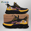 NBA Los Angeles Lakers Black Gold Max Soul Shoes ath-ms-1007