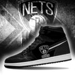 Air JD Hightop Shoes NBA Brooklyn Nets Gray Black Air Jordan 1 High Sneakers V2 ath-jdhightop-1007