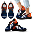 NFL Denver Broncos Navy Blue Orange Running Shoes