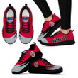 NCAA Ohio State Buckeyes Red Gray Running Shoes