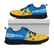 NBA Golden State Warriors Gold Blue Running Shoes