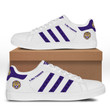 NCAA LSU Tigers White Purple Stan Smith Shoes