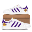 NBA Los Angeles Lakers White Purple Stan Smith Shoes V2