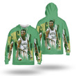 NBA Milwaukee Bucks Green Grafiti Giannis Antetokounmpo No 34 Pullover Hoodie AOP Shirt