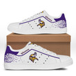 NFL Minnesota Vikings White Purple Pattern Stan Smith Shoes