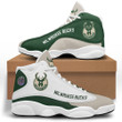 NBA Milwaukee Bucks Green Cream Air Jordan 13 Shoes