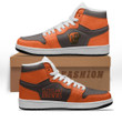 Air JD Hightop Shoes NFL Cleveland Browns Orange Brown Air Jordan 1 High Sneakers