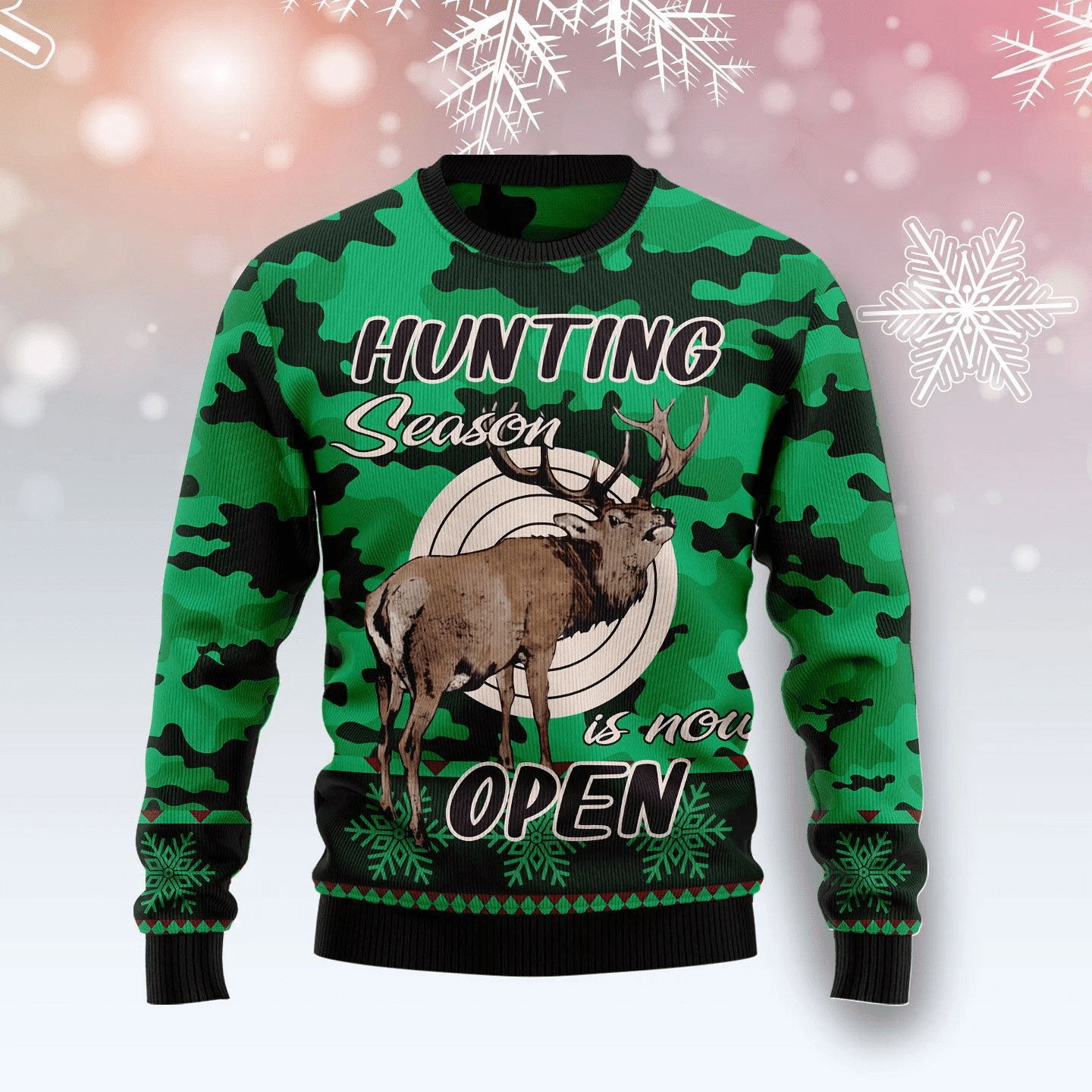 Hunting Season Ugly Christmas Sweater 3D Printed Best Gift For Xmas Adult | US4757 3D AOP Shirt