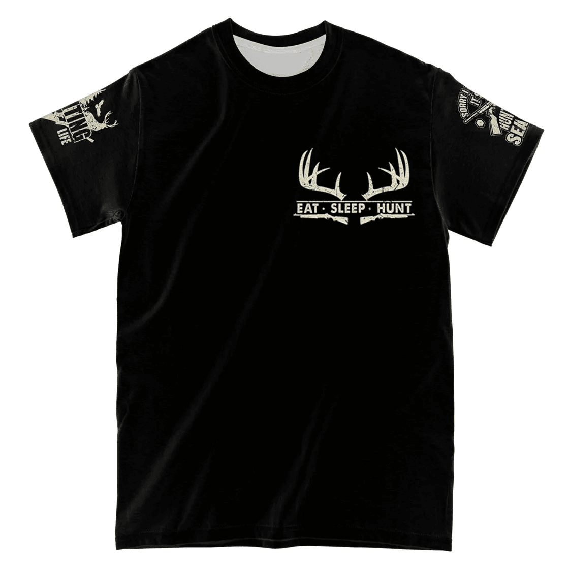 For Some Hunting Is Hobby For Me Hunting Is Passion All Over Print T shirt, Black Hunting T shirt, Hunter Gift Idea 3D AOP