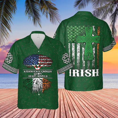 American Grown With Irish Roots Hawaiian Shirt For Men & Women | Aloha Shirt
