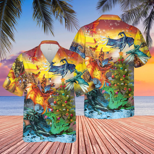 Avatar Banshee And Leonoptery Light Christmas Up Hawaiian Shirt For Men & Women Aloha Shirt