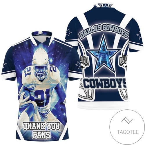 Mens & Womens Emmitt Smith #22 Dallas Cowboys Super Bowl 2021 Nfc East Division All Over Print Polo Shirt