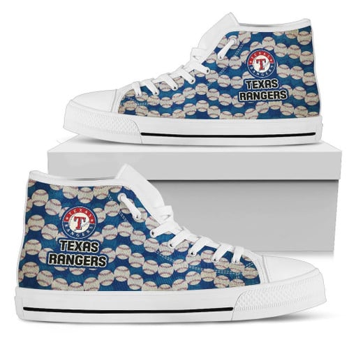 MLB Texas Rangers Wave Of Ball High Top Shoes