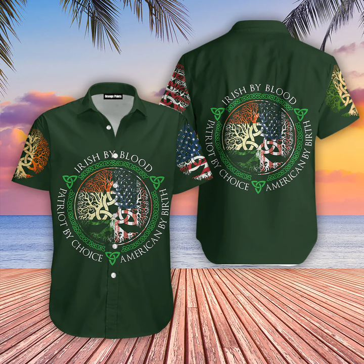 Irish By Blood Irish St Patricks Day Hawaiian Shirt For Men & Women | WT5380
