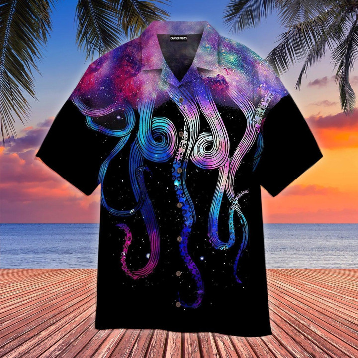 Galaxy Octopus Hawaiian Shirt For Men & Women | WT1088