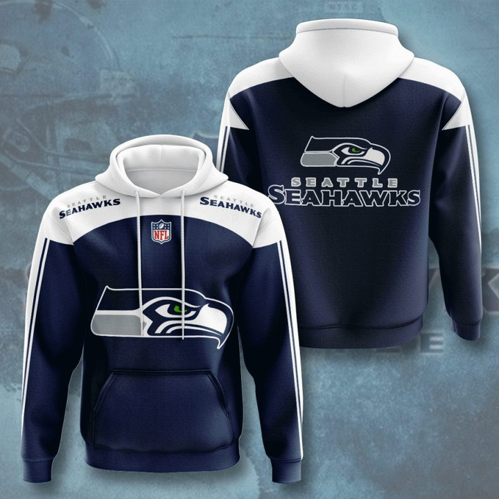 NFL Seattle Seahawks Logo Pullover Hoodie AOP Shirt