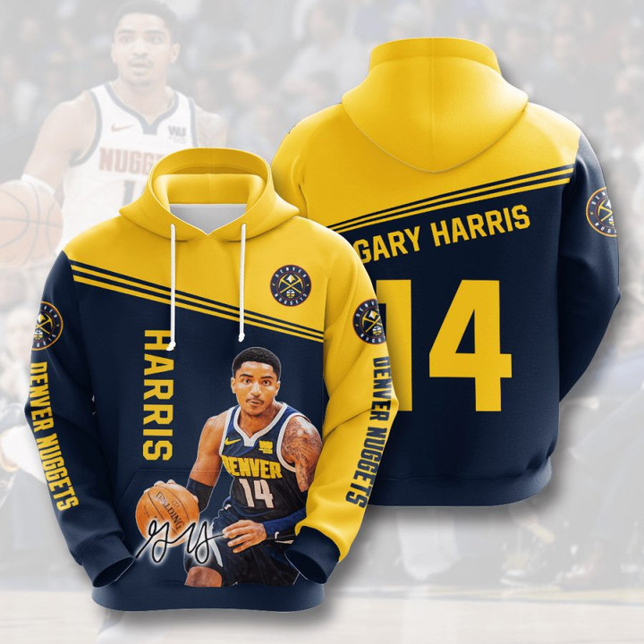 NBA Denver Nuggets Gary Harris Pullover Hoodie AOP Shirt