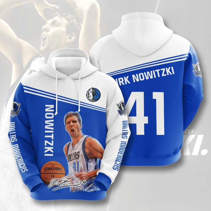 NBA Dallas Mavericks Dirk Nowitzki Pullover Hoodie AOP Shirt