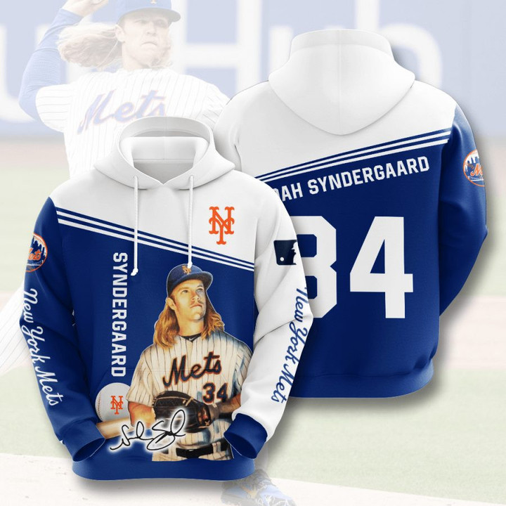 MLB New York Mets Noah Syndergaard Pullover Hoodie AOP Shirt