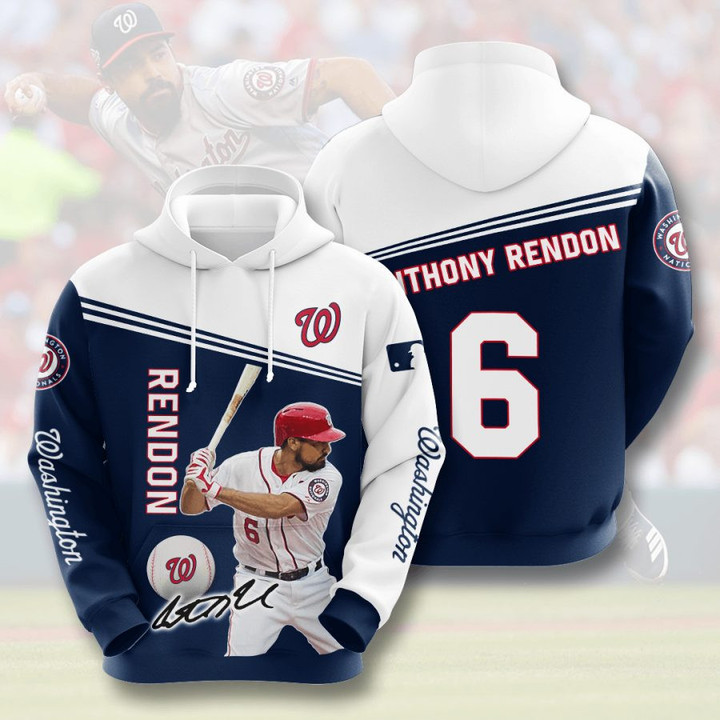 MLB Washington Nationals Anthony Rendon Pullover Hoodie AOP Shirt