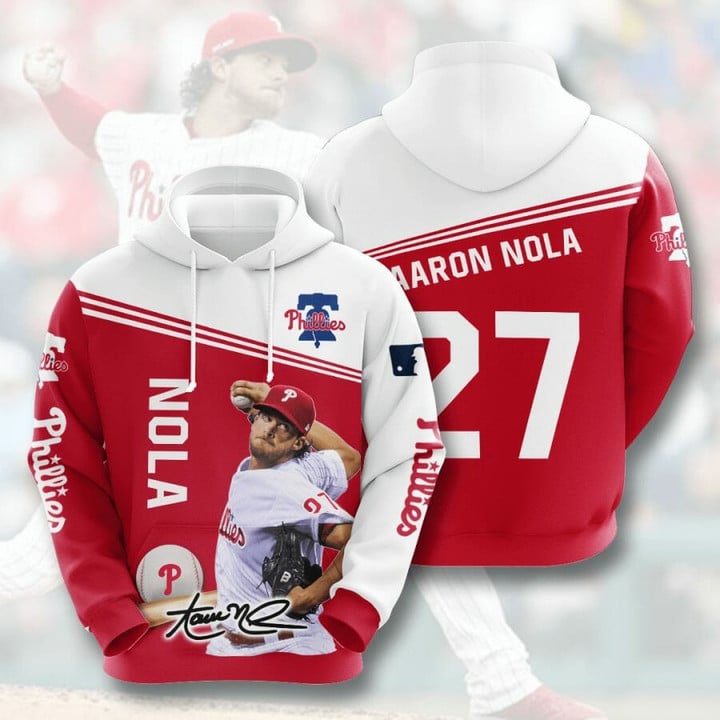 MLB Philadelphia Phillies Aaron Nola Pullover Hoodie AOP Shirt