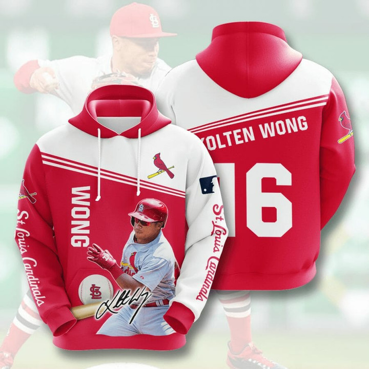 MLB St. Louis Cardinals Kolten Wong Pullover Hoodie AOP Shirt