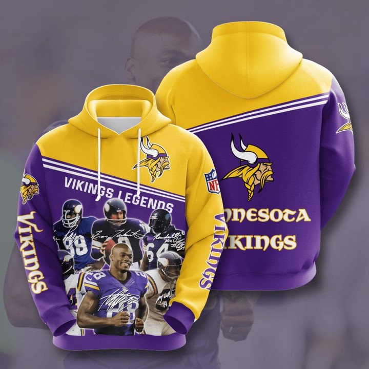 NFL Minnesota Vikings Legends Pullover Hoodie AOP Shirt