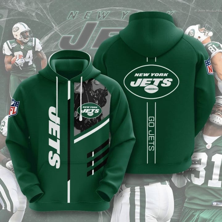 NFL New York Jets Go Jets Pullover Hoodie AOP Shirt