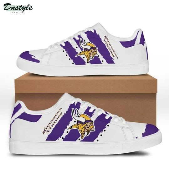 NFL Minnesota Vikings White Purple Stan Smith Shoes V2