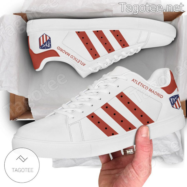 Atletico Madrid White Red Stan Smith Shoes
