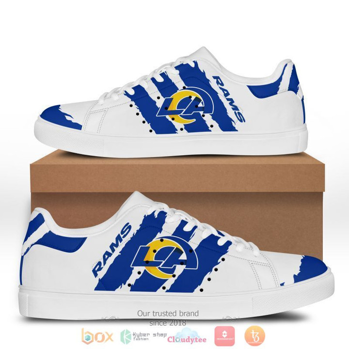 NFL Los Angeles Rams White Blue Stan Smith Shoes V3