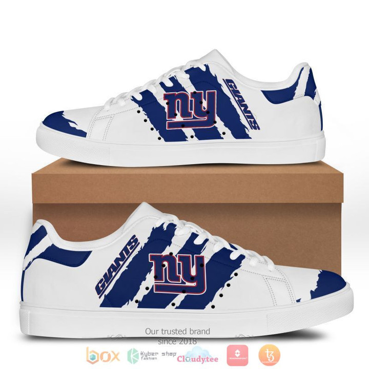 NFL New York Giants White Blue Stan Smith Shoes