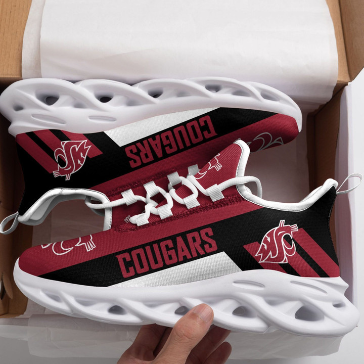 NCAA Washington State Cougars Red Black Max Soul Shoes