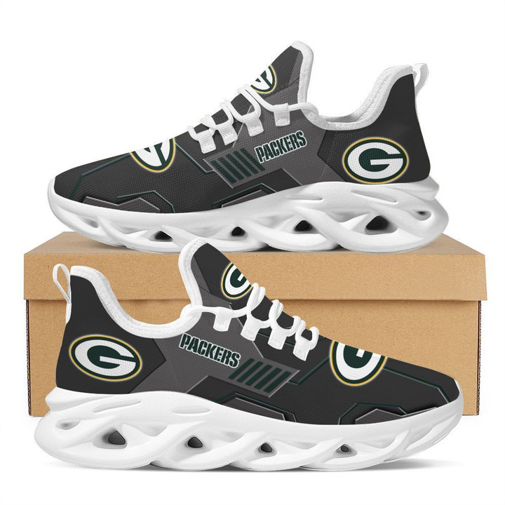 NFL Green Bay Packers Black Green New Design Max Soul Shoes