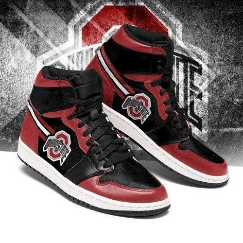 Air JD Hightop Shoes NCAA Ohio State Buckeyes Red Air Jordan 1 High Sneakers
