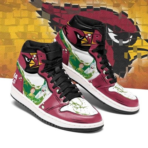 Air JD Hightop Shoes NFL Arizona Cardinals Rick And Morty Air Jordan 1 High Sneakers